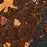 Rye New York Map Print in Ember Style Zoomed In Close Up Showing Details