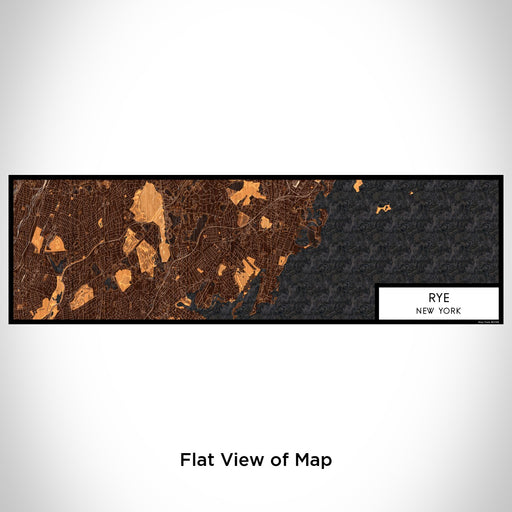 Flat View of Map Custom Rye New York Map Enamel Mug in Ember