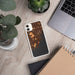Custom Rye New York Map Phone Case in Ember