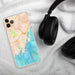 Custom Rye New York Map Phone Case in Watercolor on Table with Black Headphones