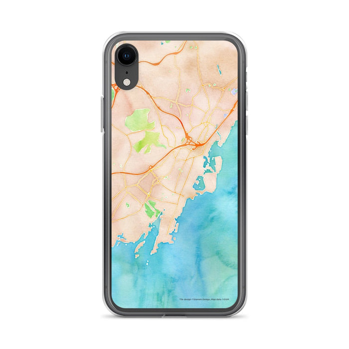 Custom Rye New York Map Phone Case in Watercolor