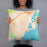 Person holding 18x18 Custom Rye New York Map Throw Pillow in Watercolor