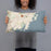 Person holding 20x12 Custom Rye New York Map Throw Pillow in Woodblock