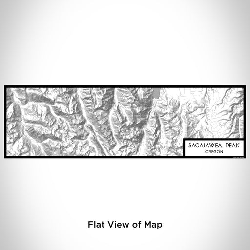Flat View of Map Custom Sacajawea Peak Oregon Map Enamel Mug in Classic