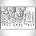 Sacajawea Peak Oregon Map Print Landscape Orientation in Classic Style With Shaded Background