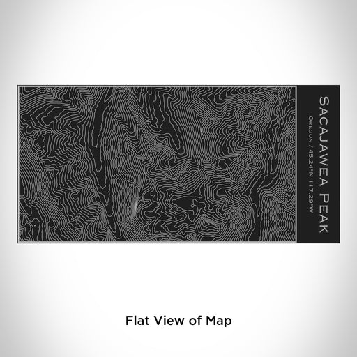 Rendered View of Sacajawea Peak Oregon Map Engraving on 17oz Stainless Steel Insulated Cola Bottle in Black