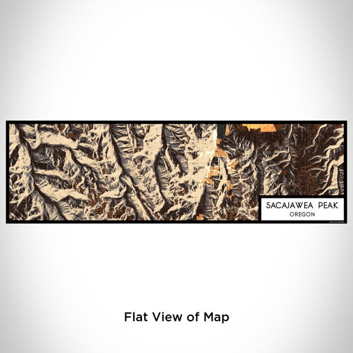 Flat View of Map Custom Sacajawea Peak Oregon Map Enamel Mug in Ember