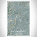 Sacramento California Map Print Portrait Orientation in Afternoon Style With Shaded Background