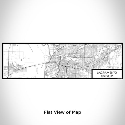 Flat View of Map Custom Sacramento California Map Enamel Mug in Classic