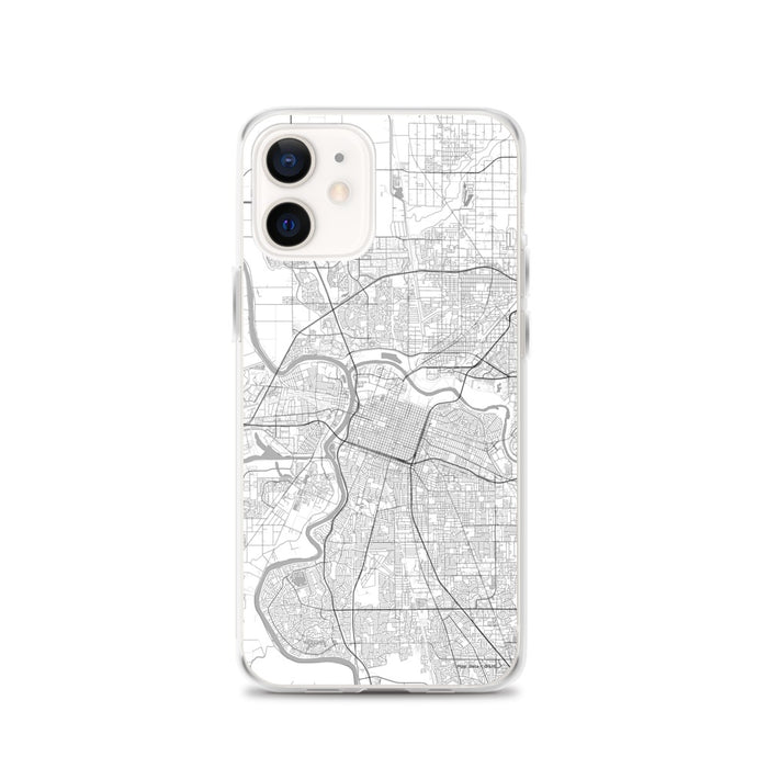Custom Sacramento California Map iPhone 12 Phone Case in Classic
