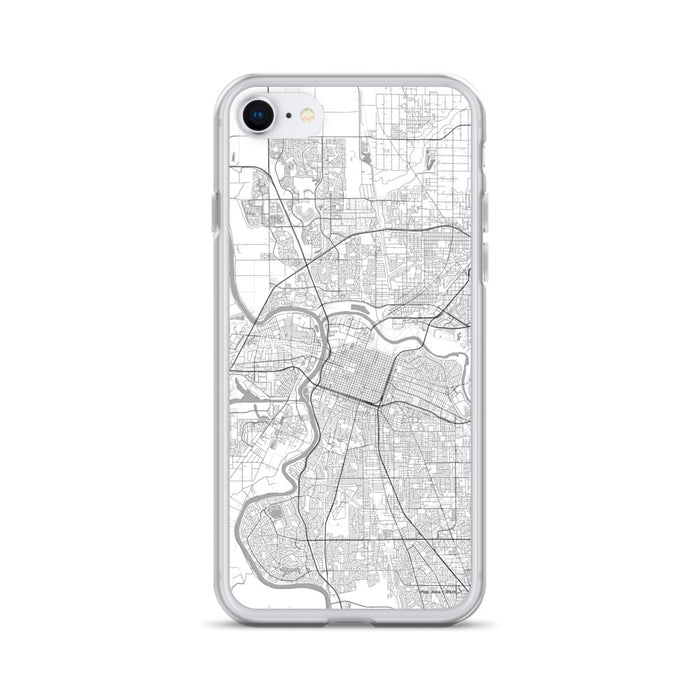 Custom Sacramento California Map iPhone SE Phone Case in Classic