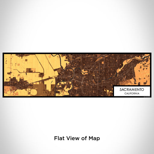 Flat View of Map Custom Sacramento California Map Enamel Mug in Ember