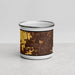 Front View Custom Sacramento California Map Enamel Mug in Ember
