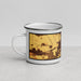 Left View Custom Sacramento California Map Enamel Mug in Ember