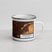 Right View Custom Sacramento California Map Enamel Mug in Ember