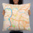 Person holding 22x22 Custom Sacramento California Map Throw Pillow in Watercolor