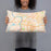 Person holding 20x12 Custom Sacramento California Map Throw Pillow in Watercolor