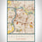 Sacramento California Map Print Portrait Orientation in Woodblock Style With Shaded Background