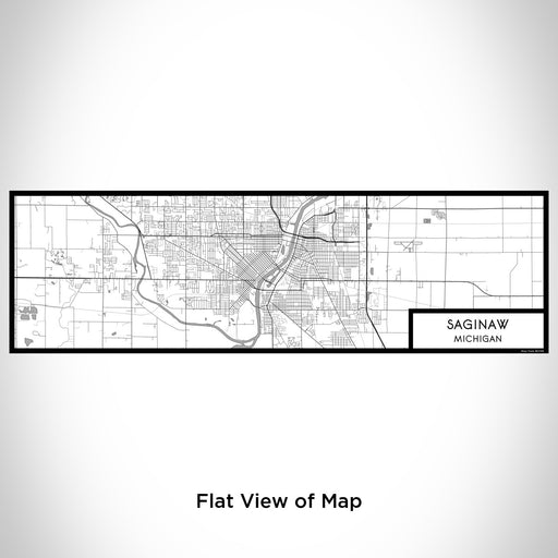 Flat View of Map Custom Saginaw Michigan Map Enamel Mug in Classic