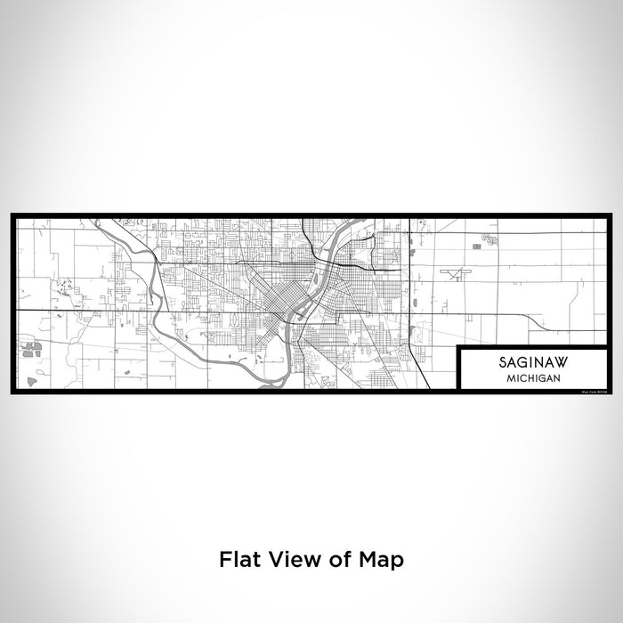 Flat View of Map Custom Saginaw Michigan Map Enamel Mug in Classic
