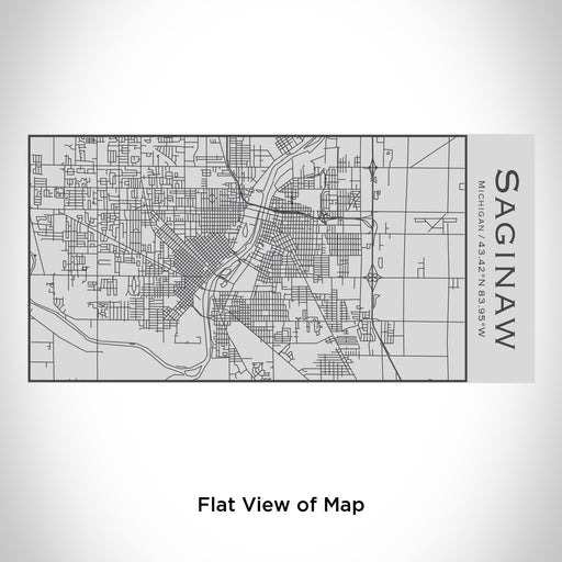 Rendered View of Saginaw Michigan Map Engraving on 17oz Stainless Steel Insulated Cola Bottle