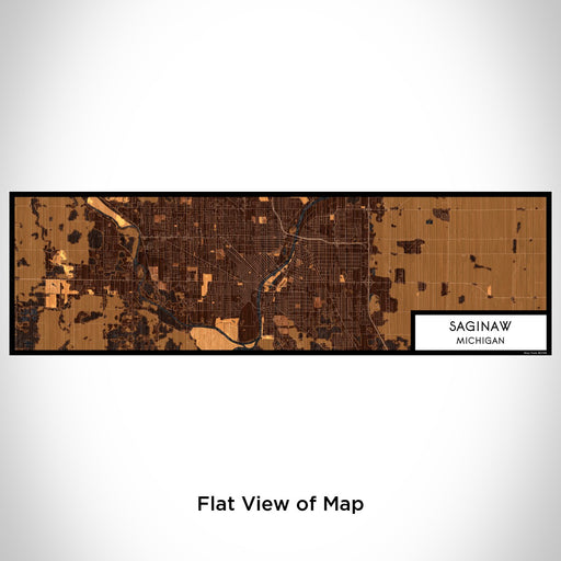 Flat View of Map Custom Saginaw Michigan Map Enamel Mug in Ember