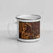 Left View Custom Saginaw Michigan Map Enamel Mug in Ember