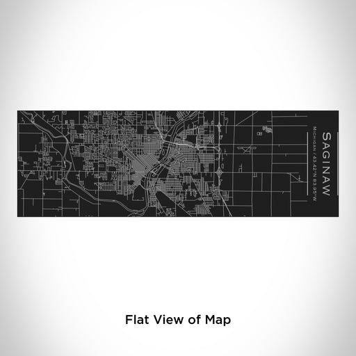 Rendered View of Saginaw Michigan Map Engraving on 10oz Stainless Steel Insulated Cup with Sliding Lid in Black