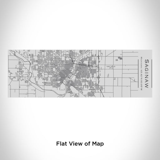 Rendered View of Saginaw Michigan Map Engraving on 10oz Stainless Steel Insulated Cup with Sipping Lid