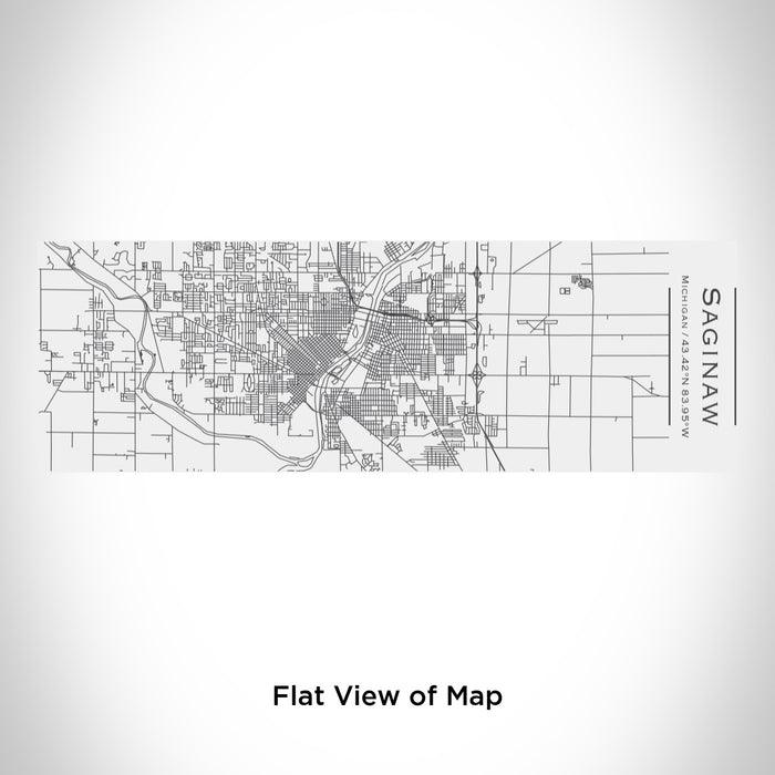Rendered View of Saginaw Michigan Map Engraving on 10oz Stainless Steel Insulated Cup with Sliding Lid in White