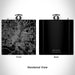 Rendered View of Saginaw Michigan Map Engraving on 6oz Stainless Steel Flask in Black