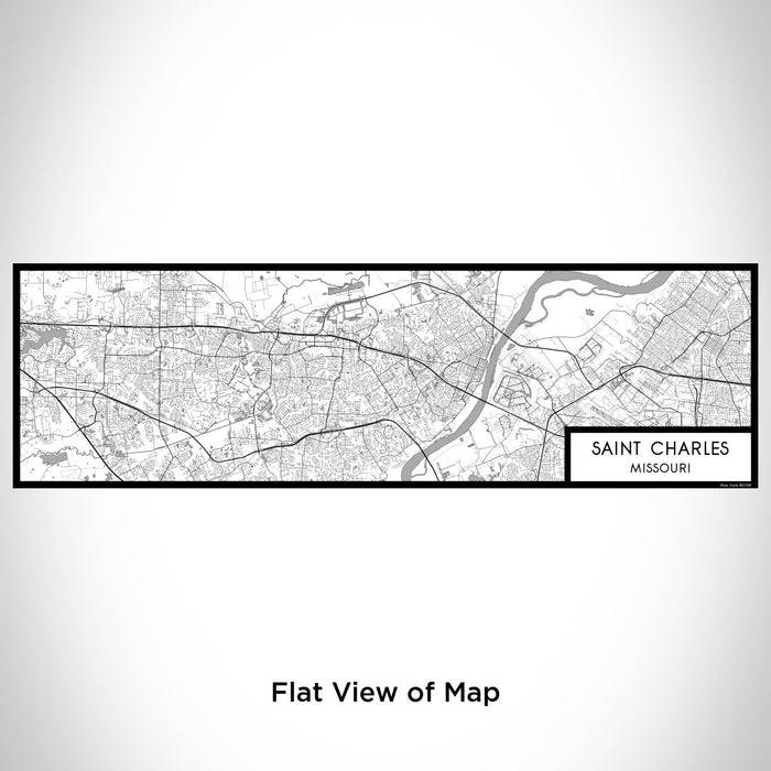 Flat View of Map Custom Saint Charles Missouri Map Enamel Mug in Classic