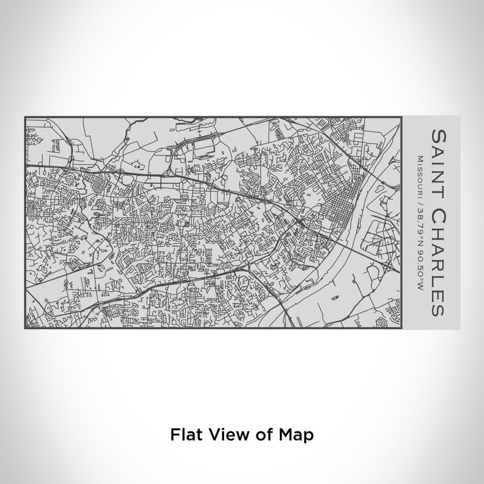 Rendered View of Saint Charles Missouri Map Engraving on 17oz Stainless Steel Insulated Cola Bottle