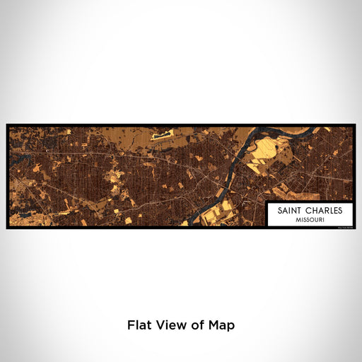 Flat View of Map Custom Saint Charles Missouri Map Enamel Mug in Ember