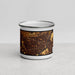 Front View Custom Saint Charles Missouri Map Enamel Mug in Ember