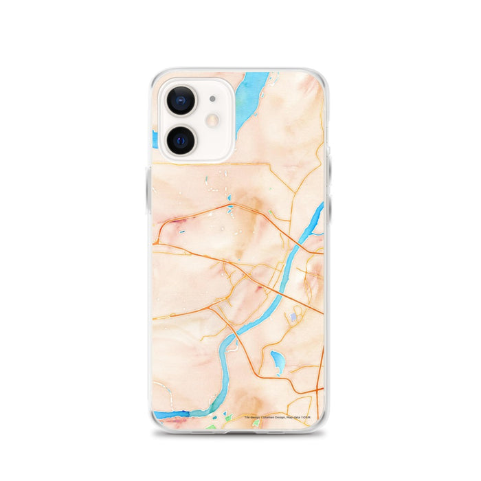 Custom Saint Charles Missouri Map iPhone 12 Phone Case in Watercolor