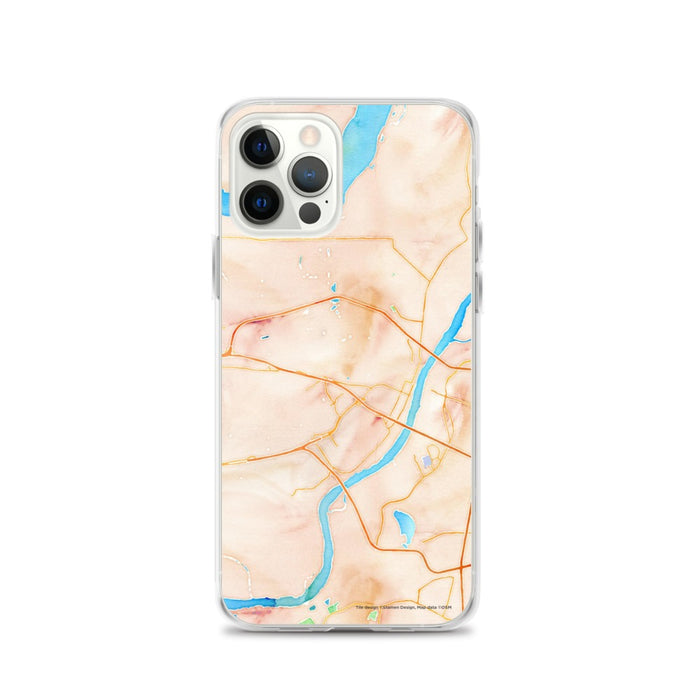 Custom Saint Charles Missouri Map iPhone 12 Pro Phone Case in Watercolor
