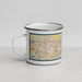 Left View Custom Saint Charles Missouri Map Enamel Mug in Woodblock