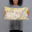 Person holding 20x12 Custom Saint Charles Missouri Map Throw Pillow in Woodblock