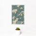 12x18 Saint Germain Wisconsin Map Print Portrait Orientation in Afternoon Style With Small Cactus Plant in White Planter
