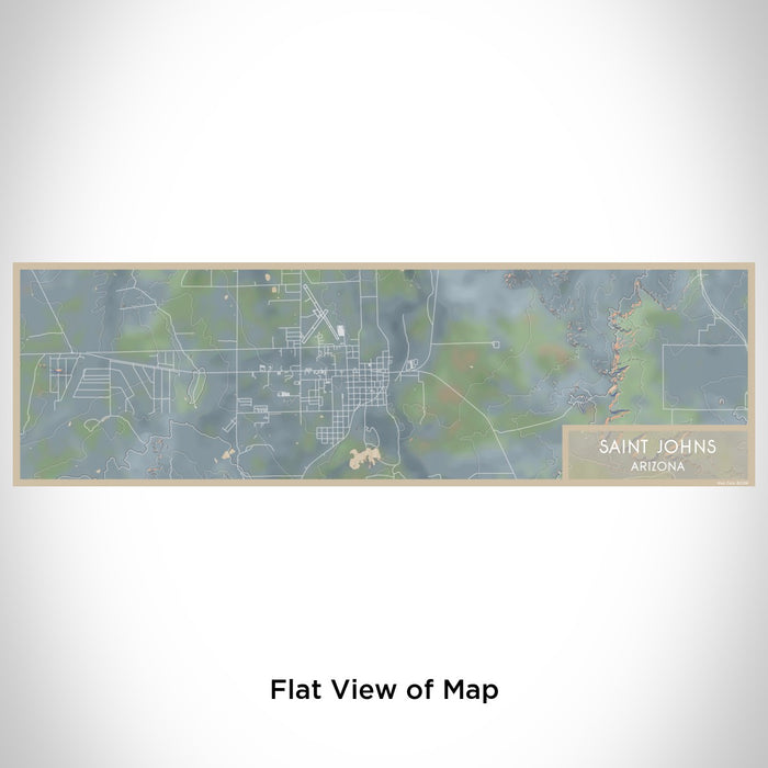 Flat View of Map Custom Saint Johns Arizona Map Enamel Mug in Afternoon