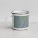 Left View Custom Saint Johns Arizona Map Enamel Mug in Afternoon