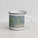 Right View Custom Saint Johns Arizona Map Enamel Mug in Afternoon