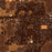 Saint Johns Arizona Map Print in Ember Style Zoomed In Close Up Showing Details
