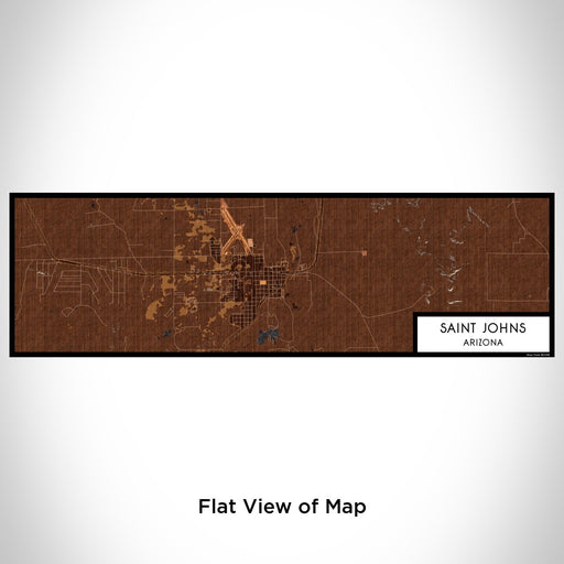 Flat View of Map Custom Saint Johns Arizona Map Enamel Mug in Ember