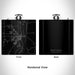 Rendered View of Saint Johns Arizona Map Engraving on 6oz Stainless Steel Flask in Black