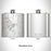 Rendered View of Saint Johns Arizona Map Engraving on 6oz Stainless Steel Flask