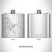 Rendered View of Saint Johns Arizona Map Engraving on 6oz Stainless Steel Flask
