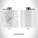 Rendered View of Saint Johns Arizona Map Engraving on 6oz Stainless Steel Flask in White