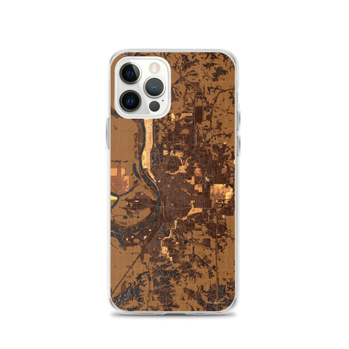 Custom Saint Joseph Missouri Map iPhone 12 Pro Phone Case in Ember